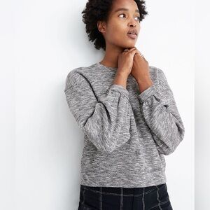 Madewell Textured Crewneck Sweatshirt Slubby Knit Cotton Blend Size XL
